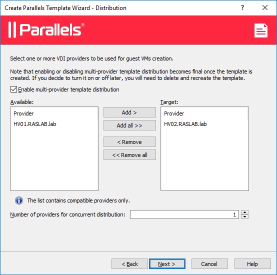 VDI Template Distribution 