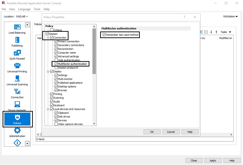 Figure 5 - Configure Push Notifications for Client Authentication