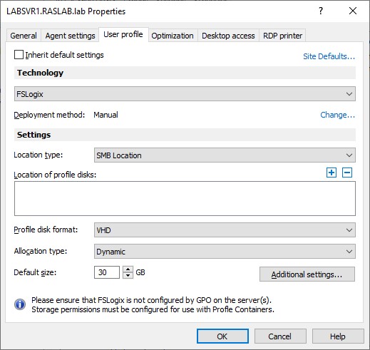 Figure 3 - FSLogix Support with Parallels RAS