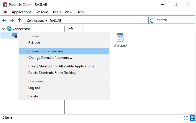 Connection Properties