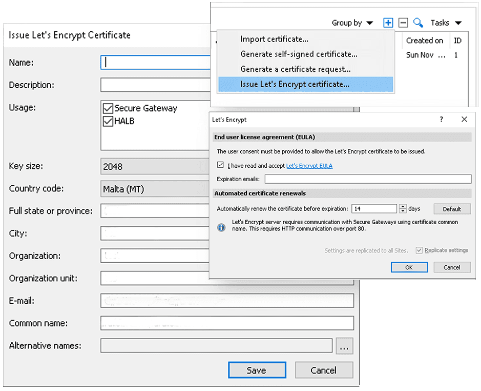 Let's Encrypt - Parallels RAS