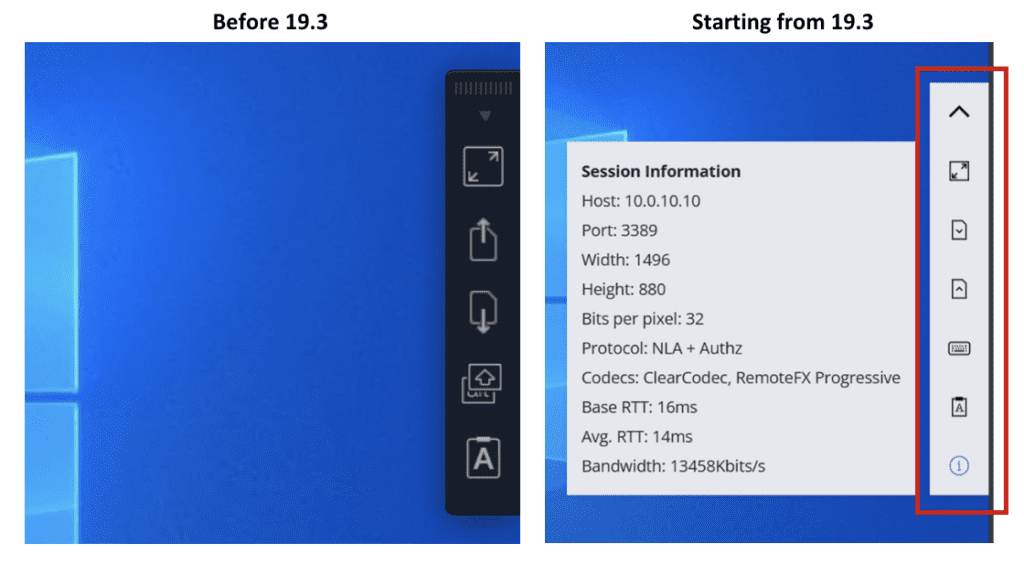 Sidebar control panel