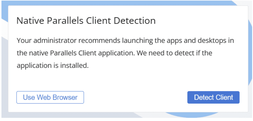 Detect client