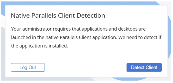 Native client detection