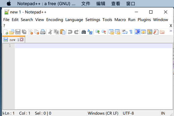 在Mac上使用Notepad ++