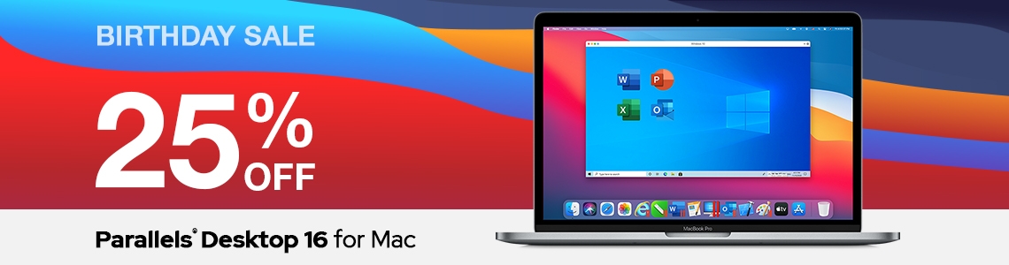 Parallels Desktop for Mac 15 周年庆，75 折优惠震撼来袭！