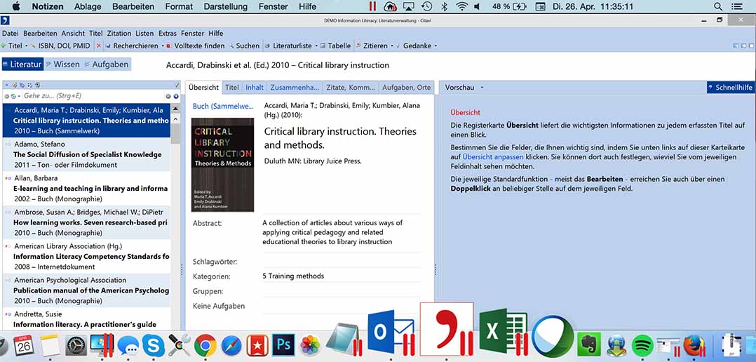 Das Literaturverwaltungsprogramm Citavi für Mac