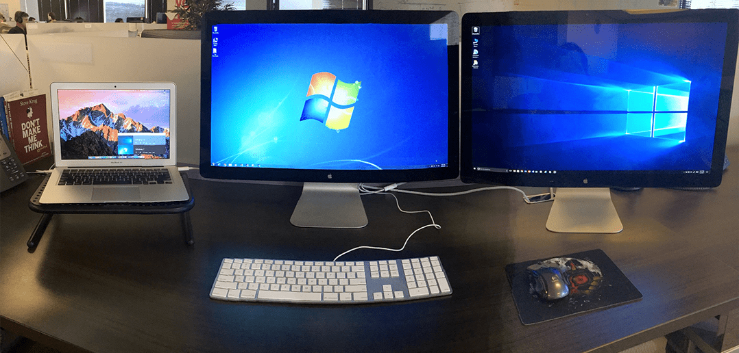 Verwendung von Parallels Desktop auf mehreren Monitoren im Vollbildmodus