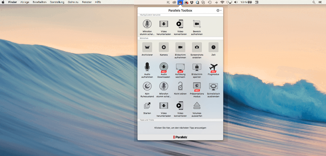 Parallels Toolbox 1.7 für Mac veröffentlicht!