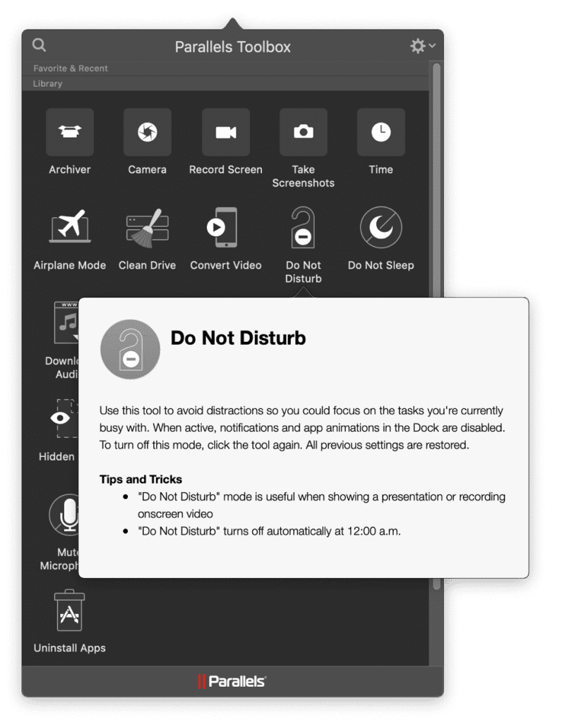 Parallels Toolbox