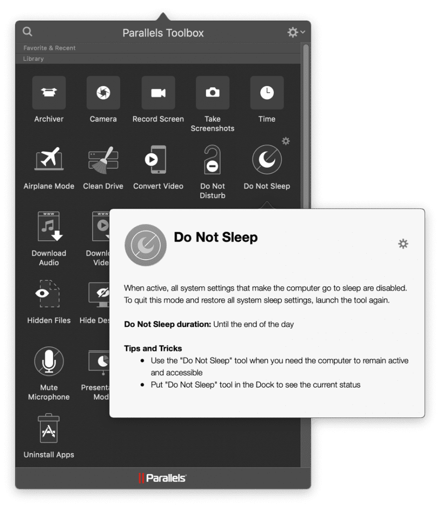 Parallels Toolbox