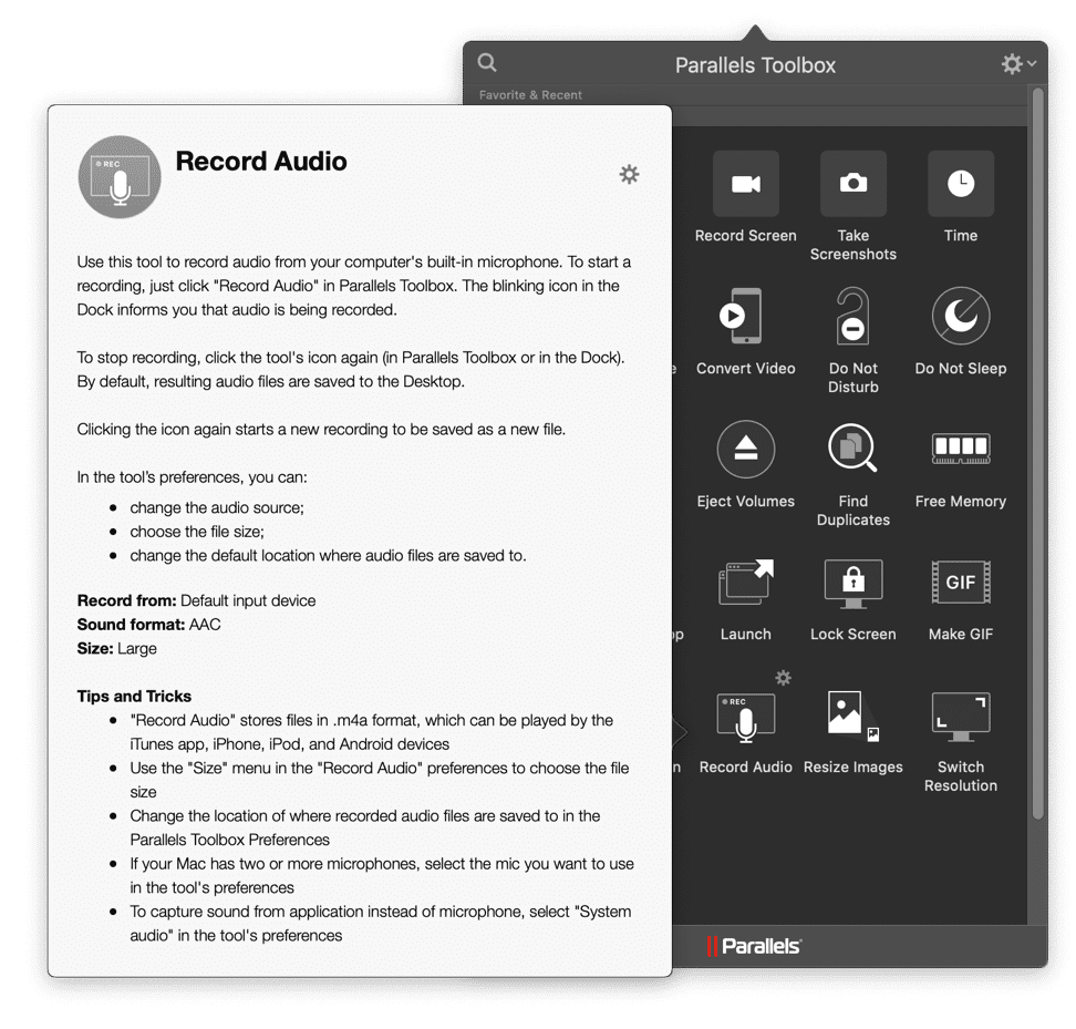 Parallels Toolbox