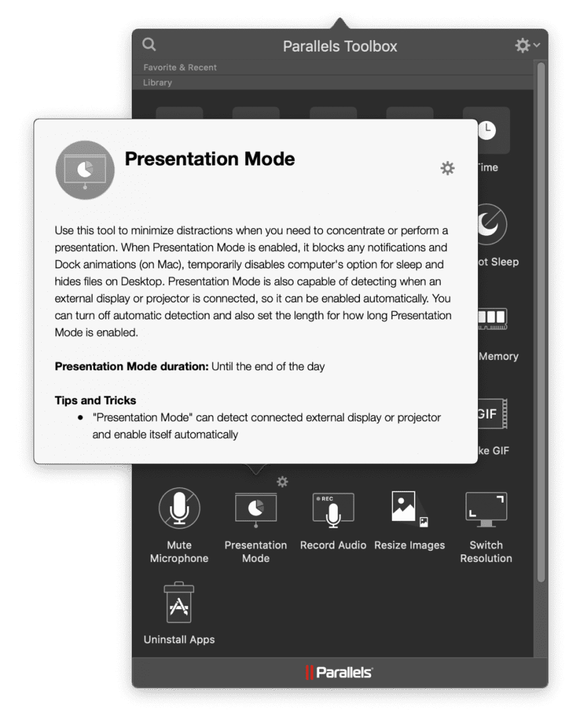 Parallels Toolbox