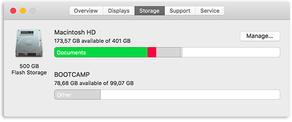 bootcamp storage