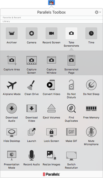 Parallels Toolbox for Mac and Windows