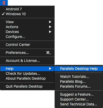 Parallels Desktop Help