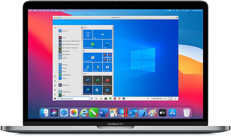 Executez Windows Sur Mac Machine Virtuelle Parallels Desktop 16 Pour Mac