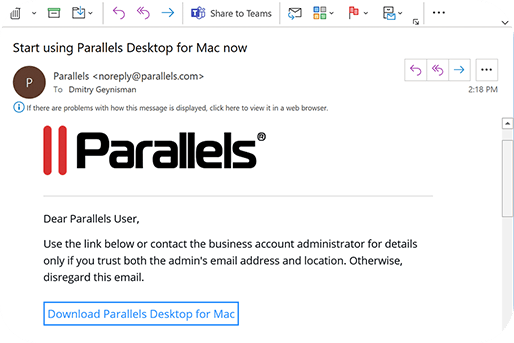 Parallels Desktop Business
