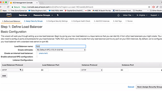 Amazon Web Services Load Balancer