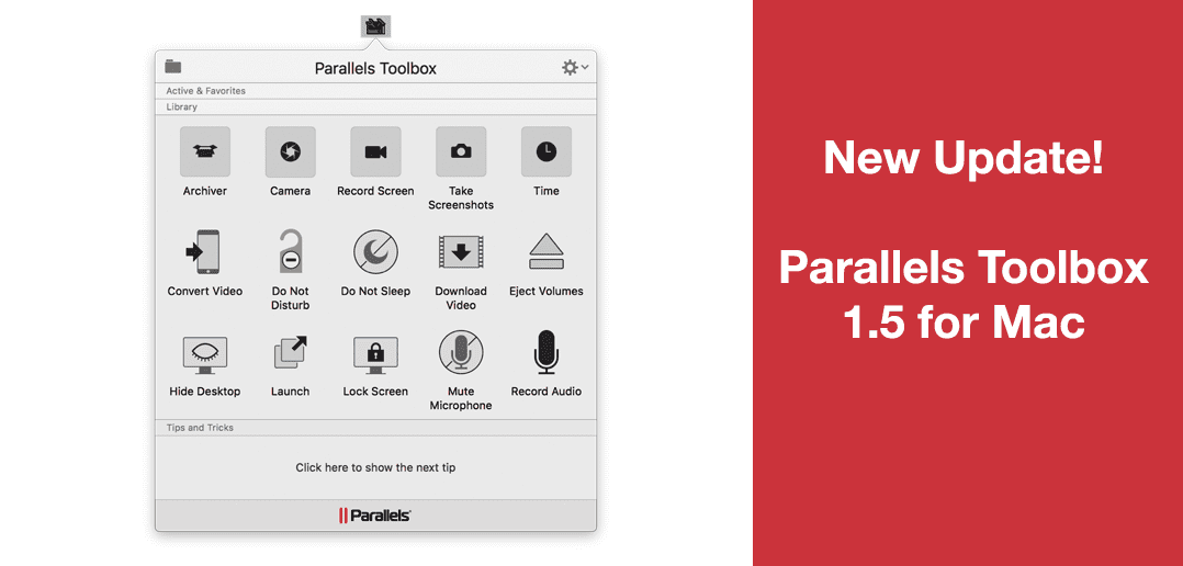 Parallels Toolbox 1.5 を発売開始