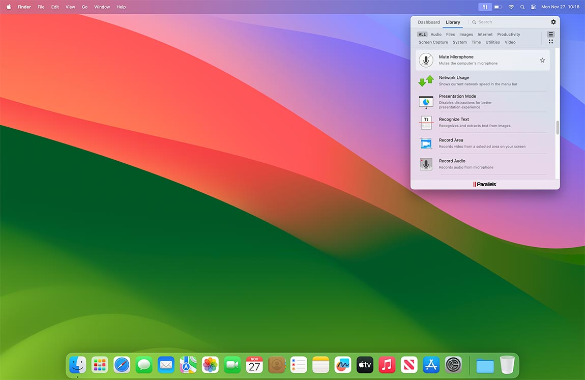 Mute Microphone screen