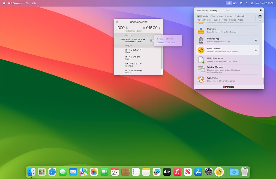 Unit Converter screen