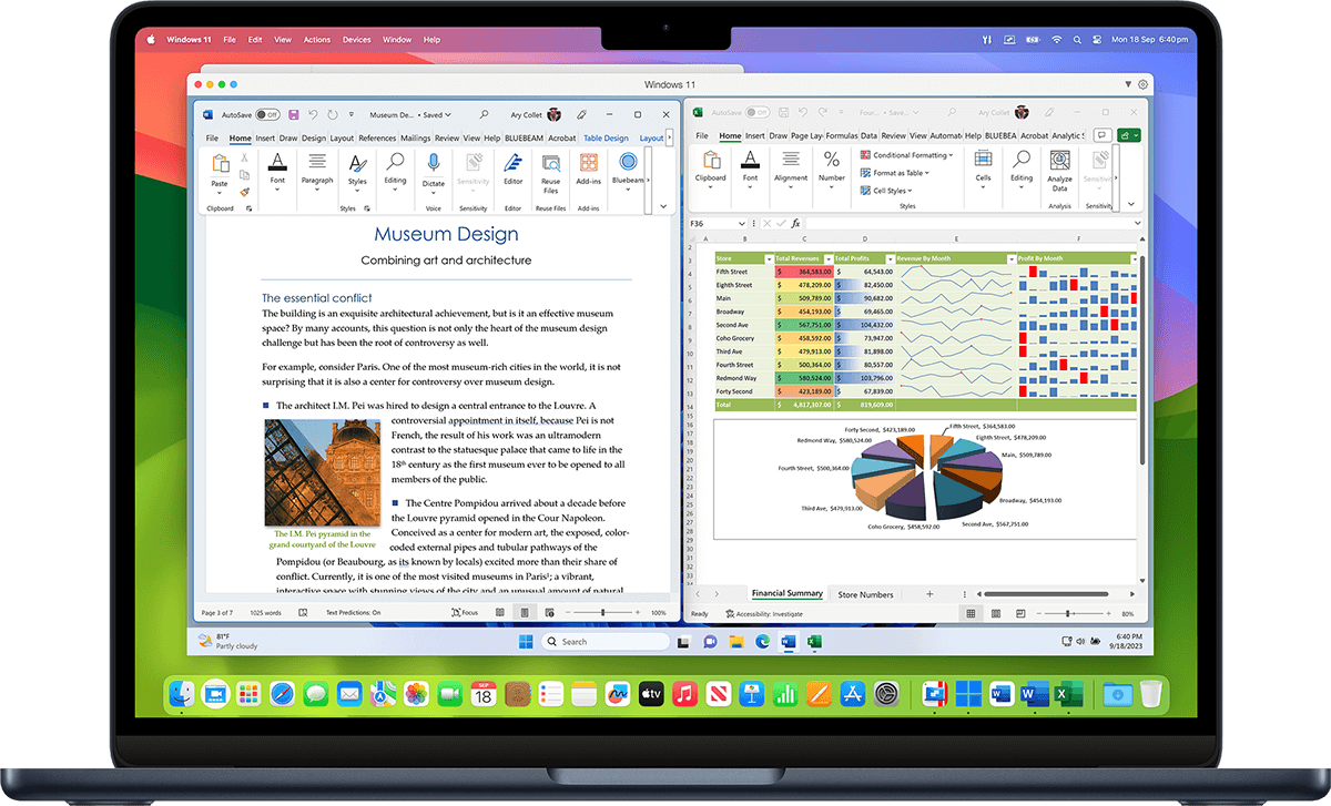 Windows 사용이 편리하신가요? Parallels가 해결했습니다. Mac 환경에 완전히 통합되어 Windows가 제공하는 최고의 기능을 즐기십시오